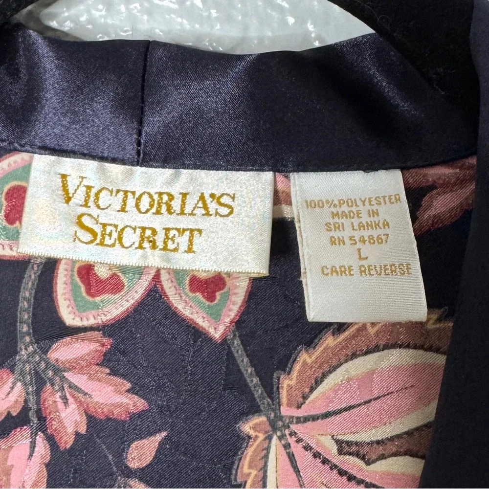 Vintage 90s Victorias Secret Gold Label Two Piece Floral Pajama Set Womens Large
